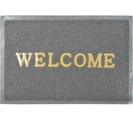 Коврик придверный пористый ComeForte "Welcome" 60х90см Серый 20шт/уп